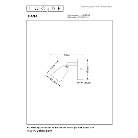 TIANA wall/ceiling spotlight 1xGU10 champagne (Lucide)