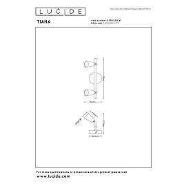 TIANA wall spotlight 2xGU10 taupe (Lucide)