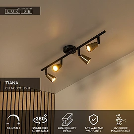 TIANA ceiling spotlight 4xGU10 champagne (Lucide)