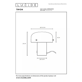 TIMON table lamp 1xE14 10 W matt gold / brass (Lucide)
