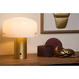 TIMON table lamp 1 x 25 W E27 matt gold / brass (Lucide)