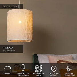 TISSAJA pendant light Ø 30 cm 1xE27 White (Lucide)