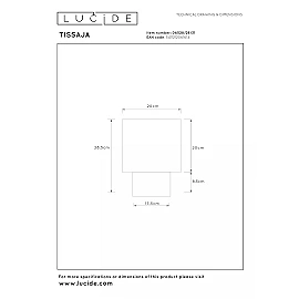 TISSAJA Table lamp Ø20 cm 1xE14 White (Lucide)