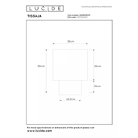 TISSAJA Table lamp 1x40W E27 white (Lucide)