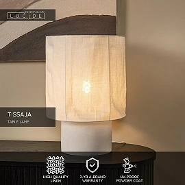 TISSAJA Table lamp 1x40W E27 white (Lucide)