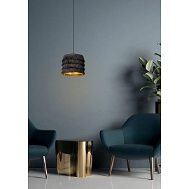 TOGO pendant light grey, Ø25 cm, 1xE27, cotton (LUCIDE)