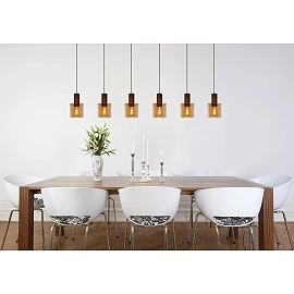 TOLEDO pendant light 3xE27 Amber (Lucide)
