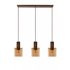 TOLEDO pendant light 3xE27 Amber (Lucide)
