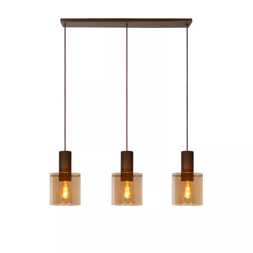 TOLEDO pendant light 3xE27 Amber (Lucide)