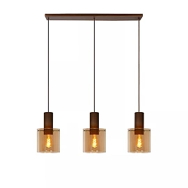 TOLEDO pendant light 3xE27 Amber (Lucide)