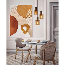 TOLEDO pendant light 3xE27 Amber cluster (Lucide)
