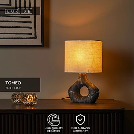 TOMEO galda lampa 1xE14 40 W melna (Lucide)
