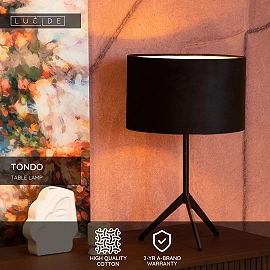 TONDO Table lamp Ø30cm 1x60W E27 black (Lucide)