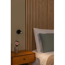 TONI rechargeable wall spotlight LED 2W CCT magnetic Black (Lucide)
