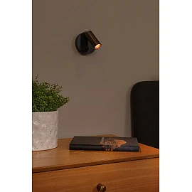 TONI rechargeable wall spotlight LED 2W CCT with sensor Grey iron (Lucide)