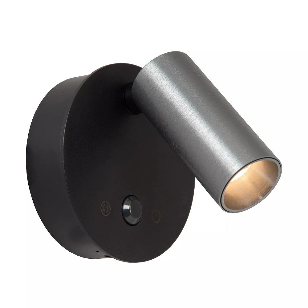 TONI rechargeable wall spotlight LED 2W CCT with sensor Grey iron (Lucide)