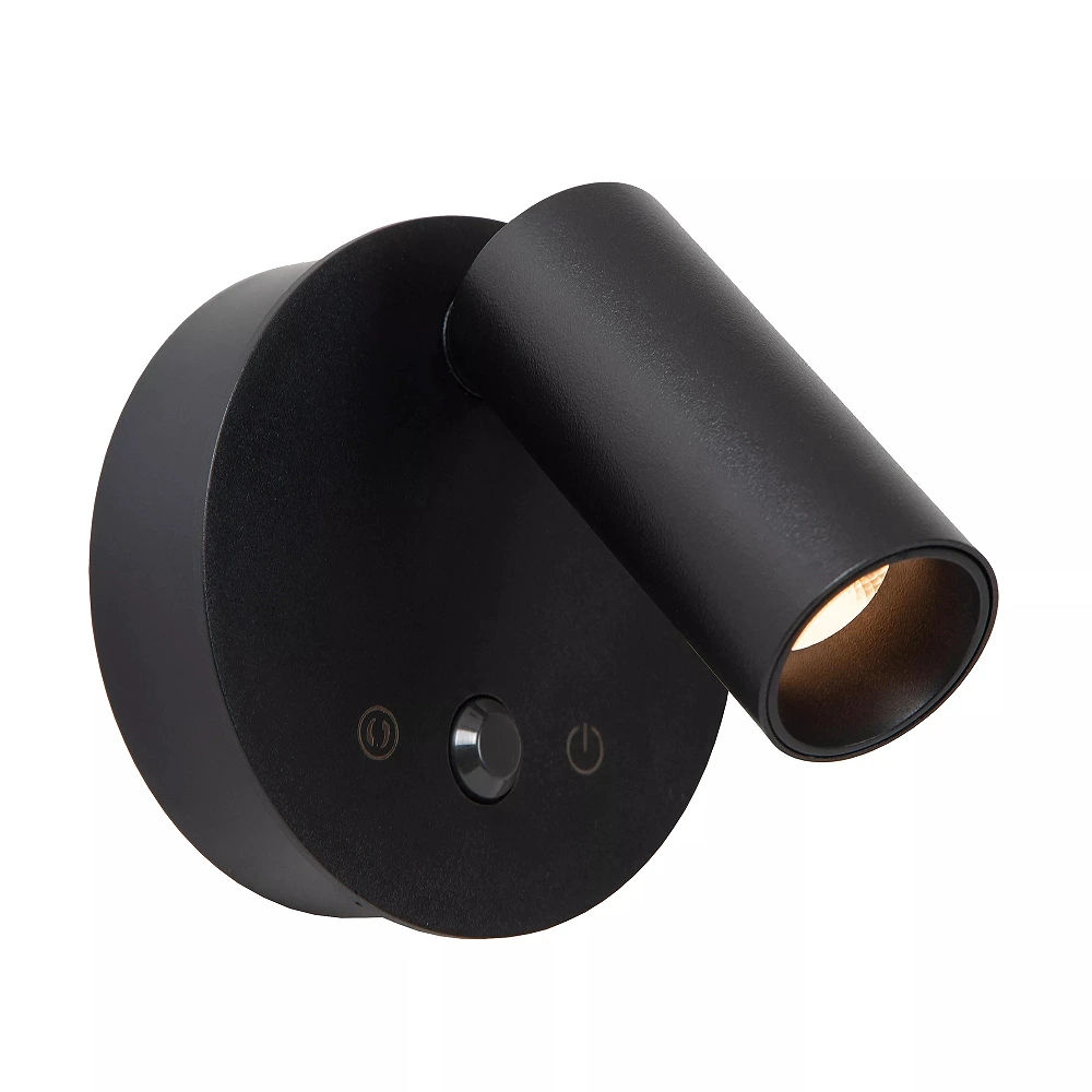TONI rechargeable wall spotlight LED 2W CCT with sensor Black (Lucide)