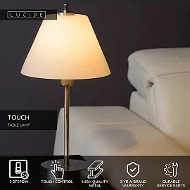 TOUCH Table lamp Ø22 cm E14 satin chrome (Lucide)