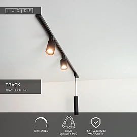 TRACK power supply single/double Black (Lucide)