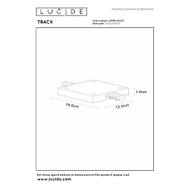 TRACK power supply single/double White (Lucide)