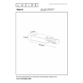 TRACK power supply single White (Lucide)