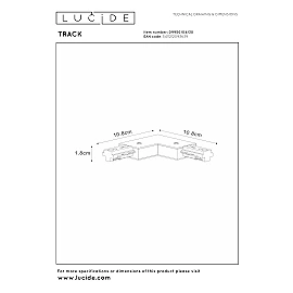 TRACK L-connector right Black (Lucide)