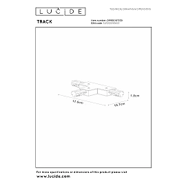 TRACK T-connector Black (Lucide)