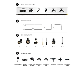 TRACK X-connector Black (Lucide)