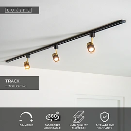 TRACK FLORIS track spot 1xGU10 Black (Lucide)