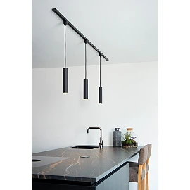 TRACK FLORIS track pendant 1xGU10 Black (Lucide)