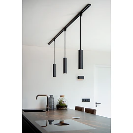TRACK FLORIS track pendant 1xGU10 Black (Lucide)