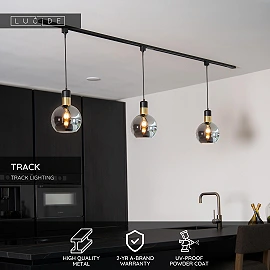 TRACK pendant adapter Black (Lucide)