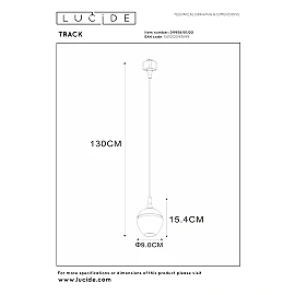 TRACK PRESTON track pendant 1xGU10 Matt Gold / Brass (Lucide)