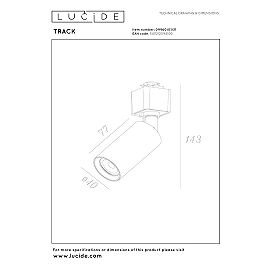 TRACK RITMO track spot 1xGU10 (MR11) White (Lucide)