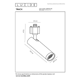 TRACK GRADO track spot 1xGU10 (MR11) Black (Lucide)