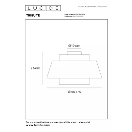 TRIBUTE flush ceiling light Ø 40 cm 1xE27 Cream (Lucide)