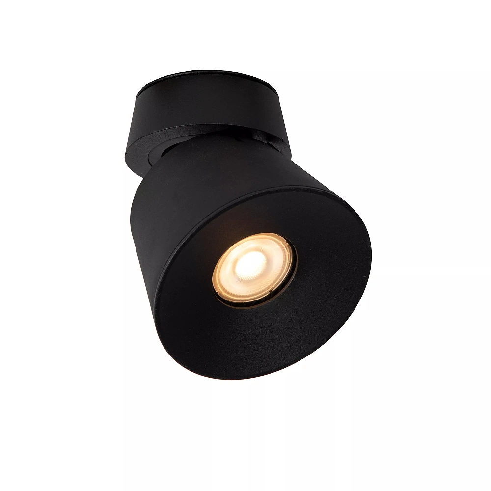 TRIGONO griestu prožektors Ø10,5 cm 1x50W melna (Lucide)