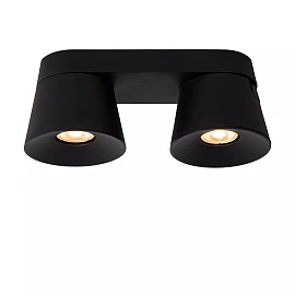 TRIGONO griestu prožektors 26,5 cm × 11 cm × 11 cm 2x50W melna (Lucide)