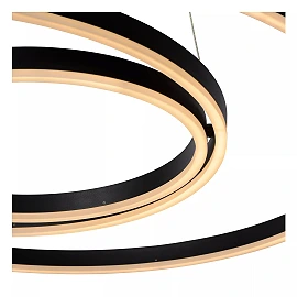 TRINITI LED pendant light Ø80 cm 32 W 3000K black (Lucide)