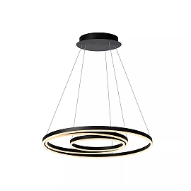 TRINITI LED pendant light Ø80 cm 32 W 3000K black (Lucide)