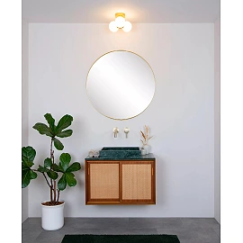 TRUDY vannasistabas griestu lampa 3 x 40 W G9 IP44 matēta zelta/misiņa (Lucide)