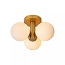 TRUDY flush ceiling light bathroom 3 x 40 W G9 IP44 matt gold/brass (Lucide)