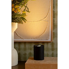 TUBE Table lamp Ø9.6 cm LED 3 StepDim GU10 1x5W 2700K Black (Lucide)