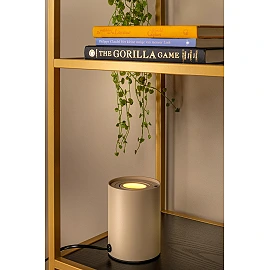 TUBE Table lamp Ø9.6 cm LED 3 StepDim GU10 1x5W 2700K Taupe (Lucide)