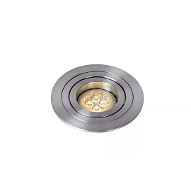 TUBE Recessed spotlight Ø9.2 cm 1xGU10 50W Satin Chrome (Lucide)