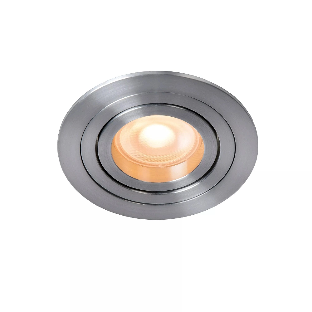 TUBE Recessed spotlight Ø9.2 cm 1xGU10 50W Satin Chrome (Lucide)