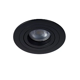 TUBE Recessed spotlight Ø9.2 cm 1xGU10 50W Black (Lucide)