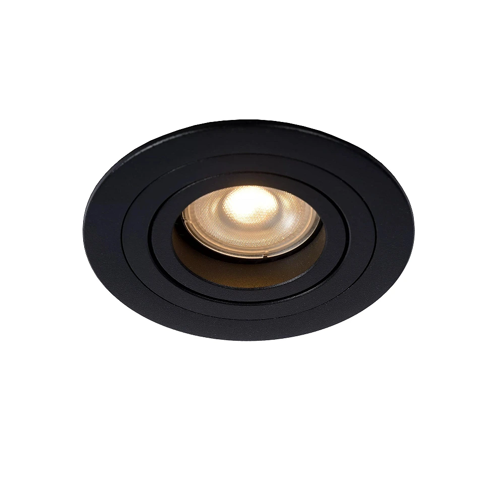 TUBE Recessed spotlight Ø9.2 cm 1xGU10 50W Black (Lucide)