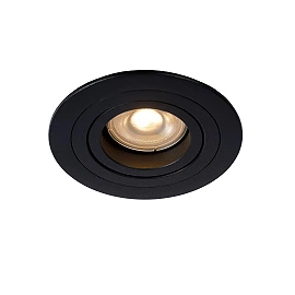 TUBE Recessed spotlight Ø9.2 cm 1xGU10 50W Black (Lucide)