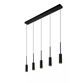 TUBULE piekaramā lampa 101 cm LED 5 x 7W 2700K melna (Lucide)